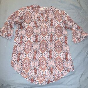Pink Republic Paisley Print Blouse Medium